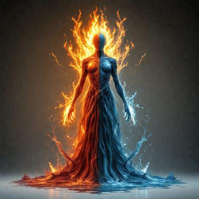 The primary subject of the image is a woman, who is the main focus of the scene. She is depicted as a silhouette, with her body and face being the only visible features. The setting is a dark background, which contrasts with the woman's figure. The visual style of the image is digital art, as it is a computer-generated representation of the woman. The colors and mood of the image are predominantly dark, with the woman's silhouette being the main source of light and contrast.